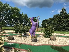 purple horse statue; Crazy Horse Campground, WI